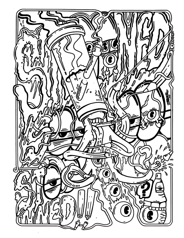618x800 Weed Coloring Sheets