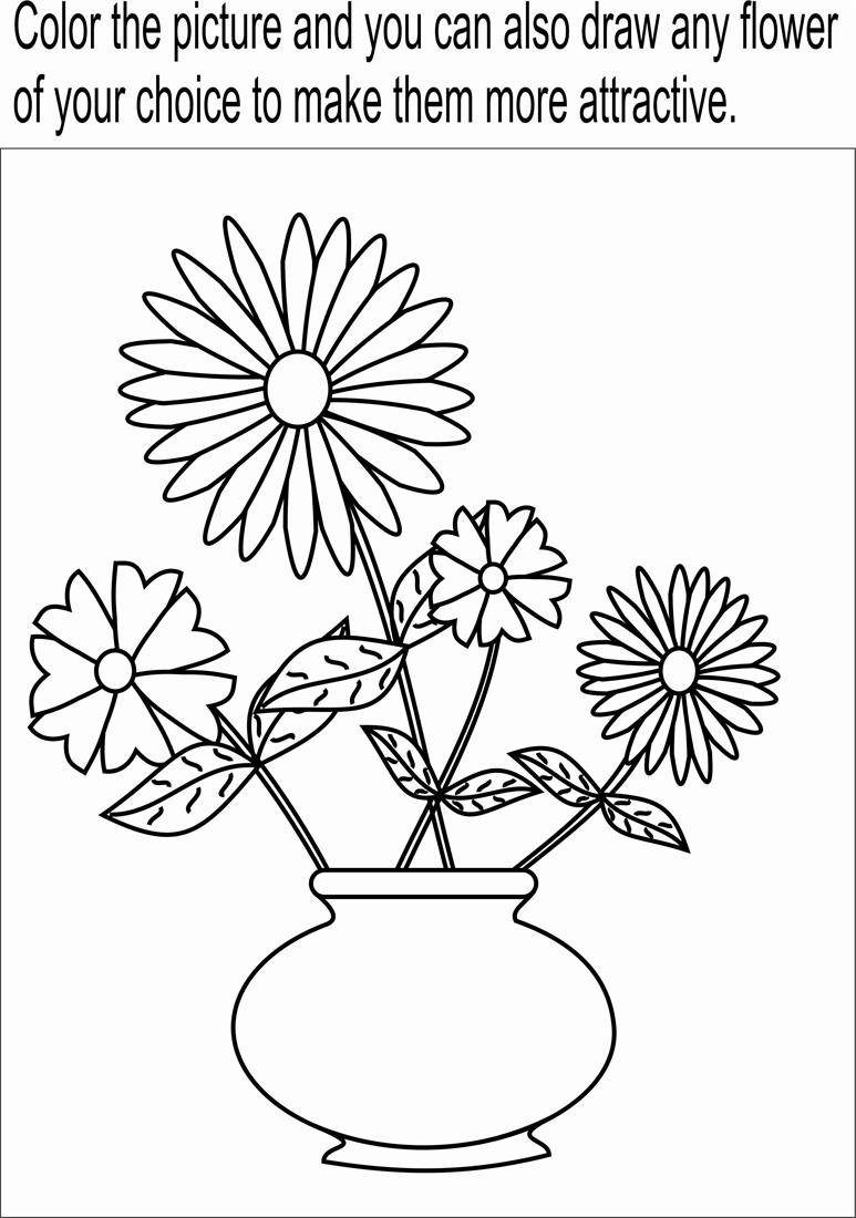773x1100 Flower Pot Coloring Pages