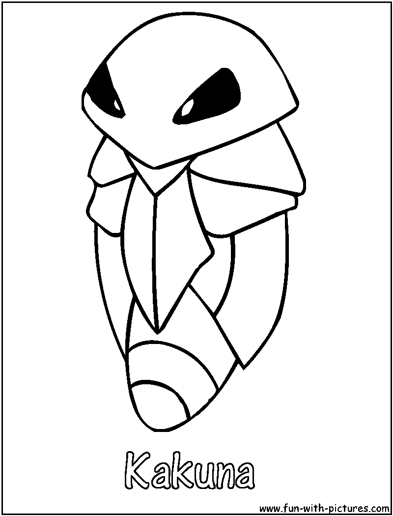 800x1050 Kakuna Coloring Page