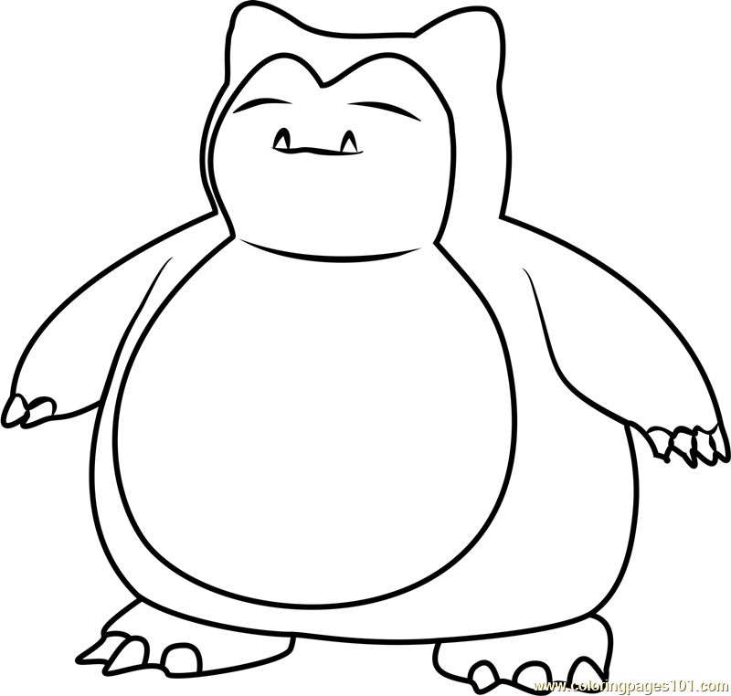 800x762 Snorlax Coloring Pages
