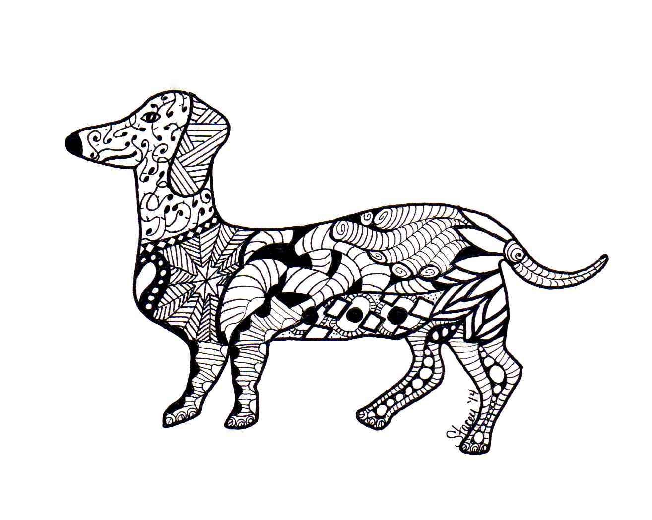 1314x1048 Zentangle Dachshund Designs By Stacey Lynn