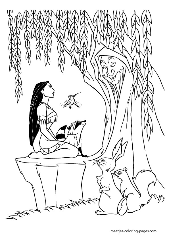 595x842 Willow Tree Coloring Page Simple Living Tree In The World Places