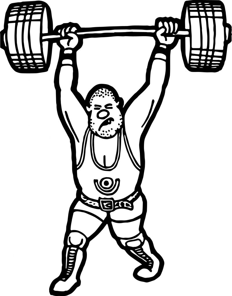 801x1024 Weightlifter Coloring Page Wecoloringpage