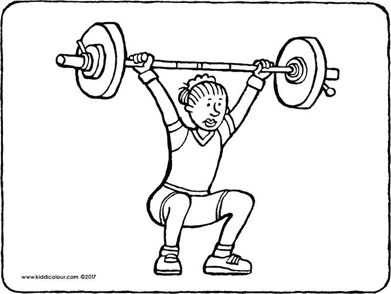 800x602 Weightlifting Coloring Pages