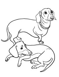 202x261 Dachshund Printable Coloring Pages Doxie Heaven