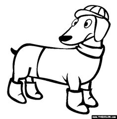 236x240 Dog Coloring Pages Printable Dachshund Dog Coloring Page Sheet