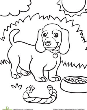 301x382 Weiner Dog Puppy Coloring Page Weiner Dogs, Worksheets