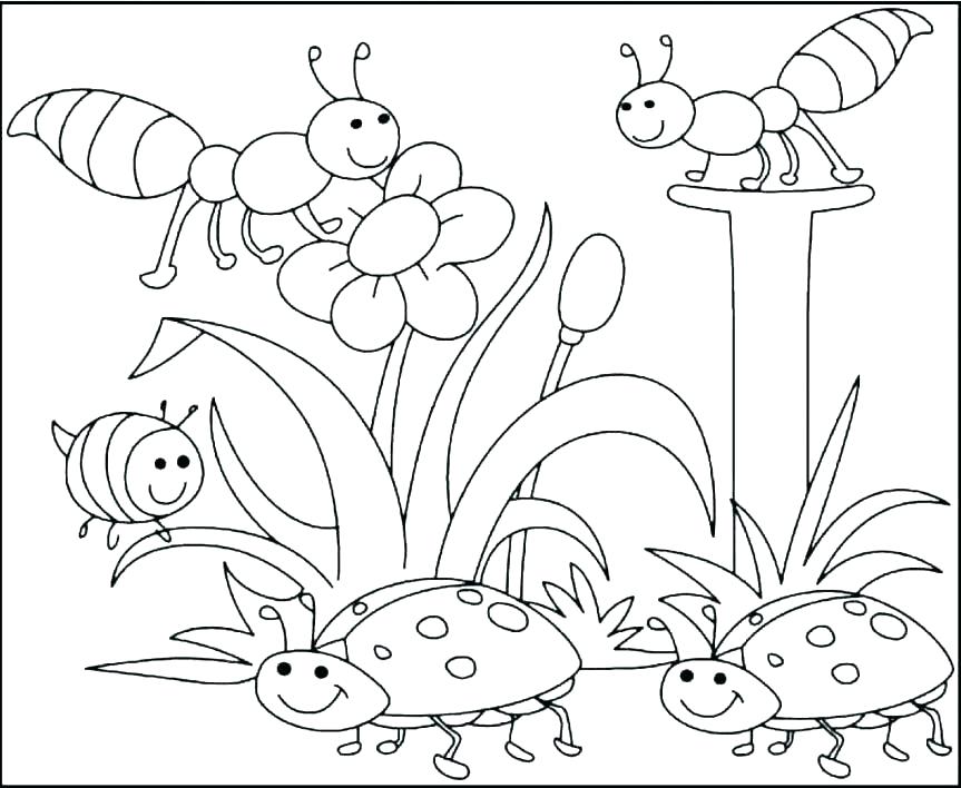 863x708 Spring Coloring Pages To Print Spring Coloring Pages Print
