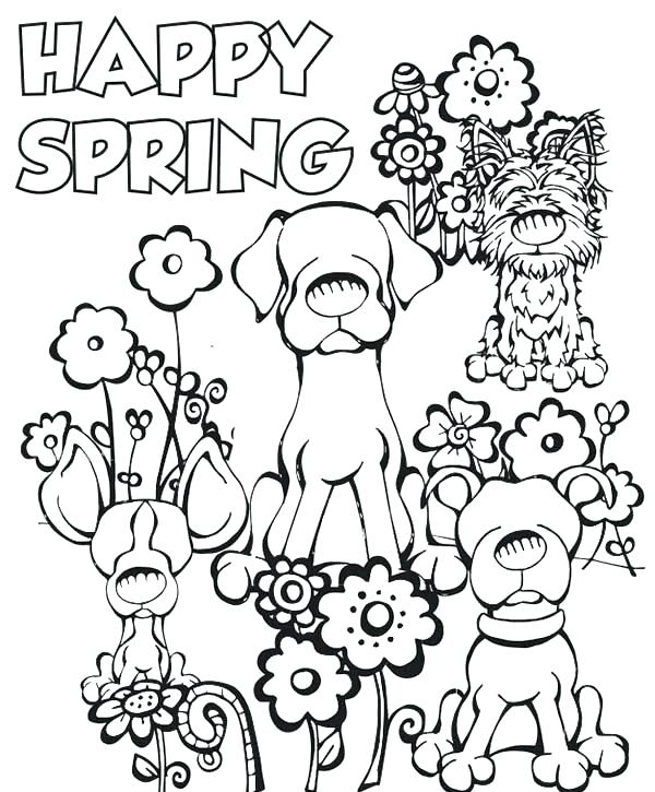 600x725 Welcome Spring Coloring Sheets Spring Coloring Pages Printable