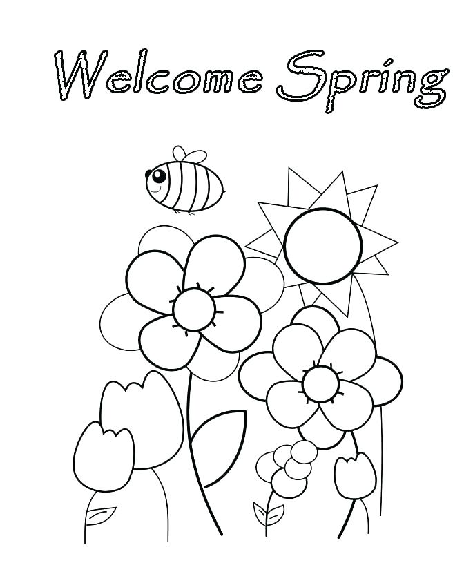 685x828 Welcome Spring Coloring Pages Printable Spring Coloring Sheets