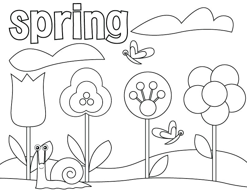 792x612 Spring Coloring Pages Printable Spring Coloring Worksheets Spring