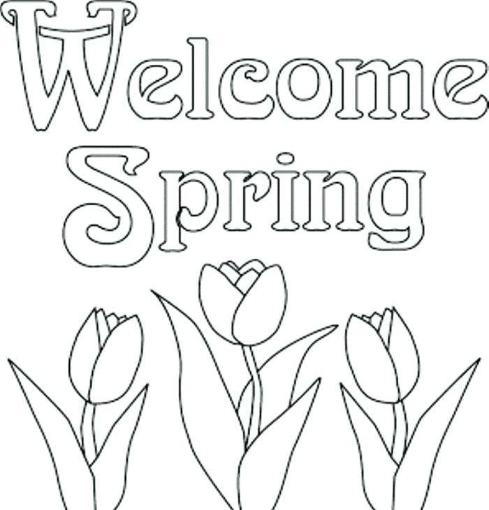 700x731 Welcome Coloring Page Printable Preschool Coloring Pages Spring