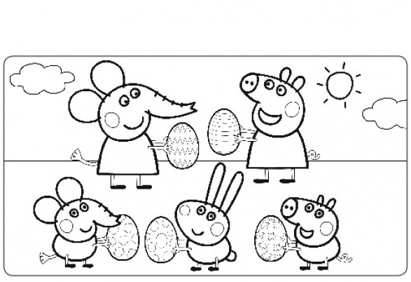 587x402 Coloriage Peppa Pig Colorier