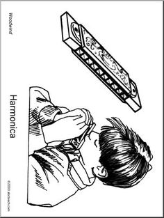 236x313 Harmonica Coloring Page. Free Pdf Download