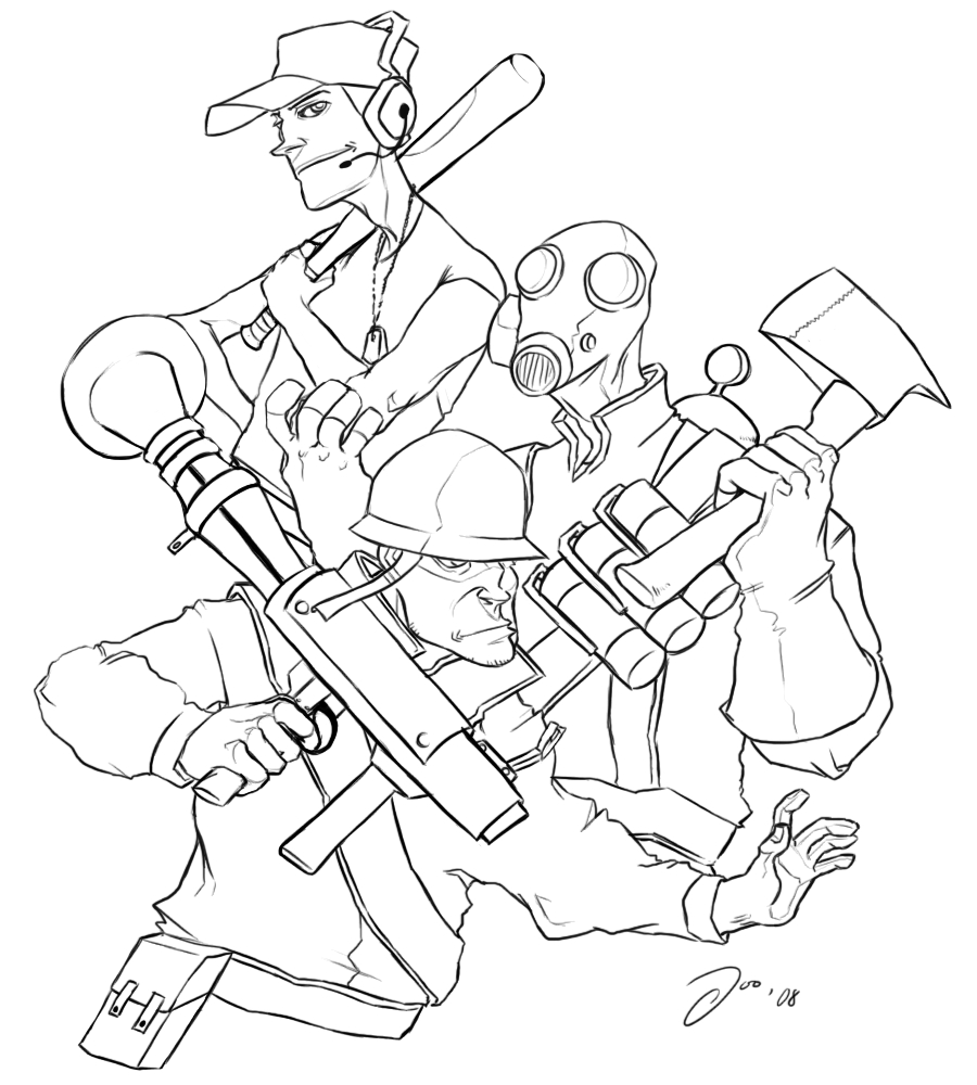 900x1000 Team Fortress 2 Coloring Pages Gallery Coloring For Kids 2018