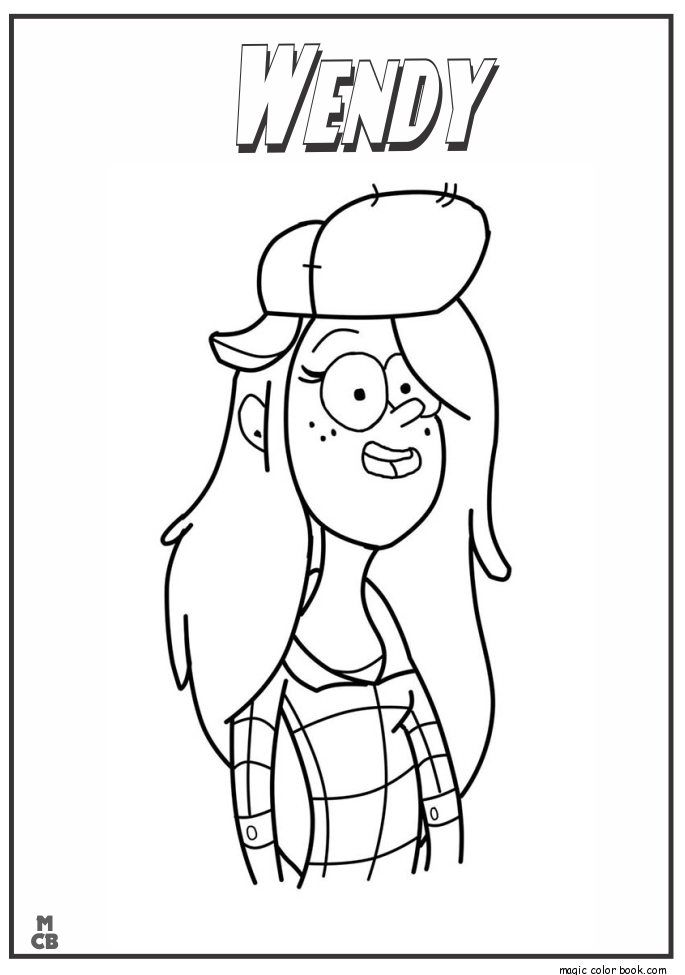 685x975 Wendy Gravity Falls Coloring Pages 01