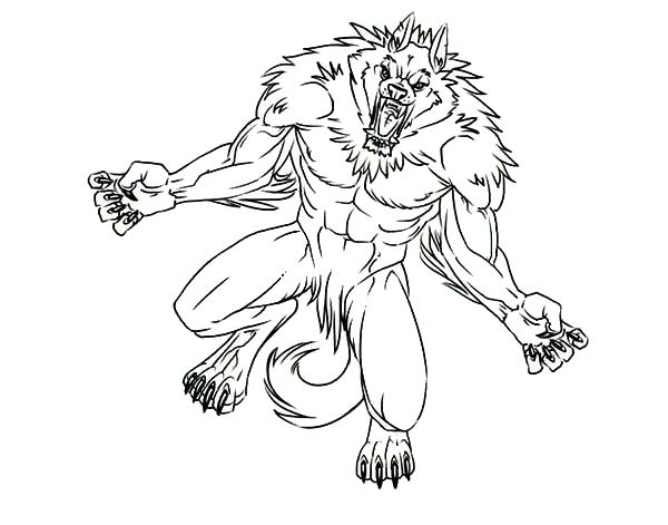 600x471 Wolfman Coloring Pages Coloring Pages Cartoon Of A Black And White