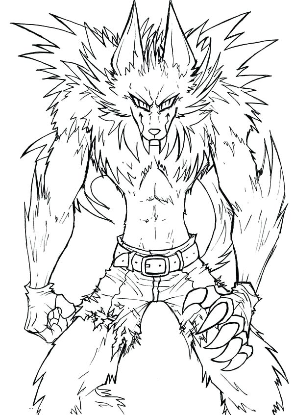 600x846 Goosebumps Coloring Pages Werewolf Coloring Pages To Print