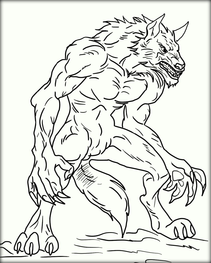 820x1024 Lavishly Werewolf Coloring Pages 24 Printable