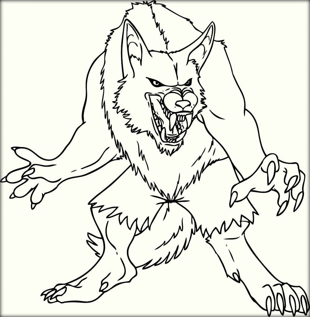 1000x1024 Werewolf Coloring Pages