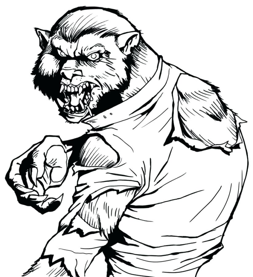 823x900 Werewolf Coloring Pages Cool Werewolf Coloring Pages Kids Fancy