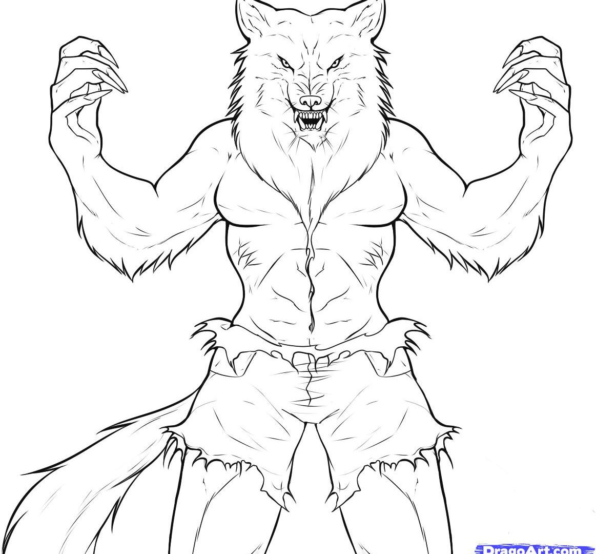 1163x1080 Coloring Pages Werewolves Monster Werewolf Bestofcoloring For Kids