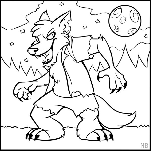 600x600 Werewolf Coloring Pages Werewolf Coloring Pages Printable Coloring