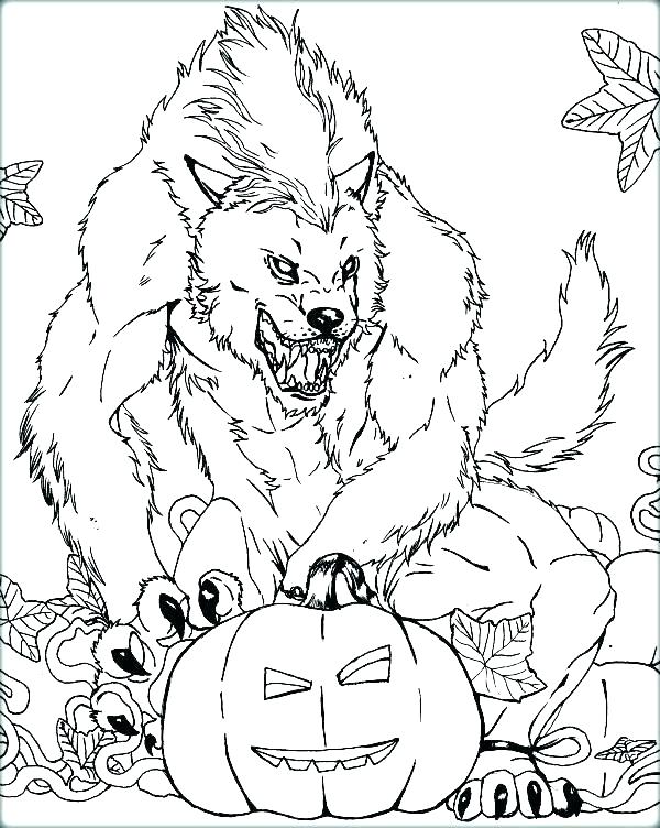 600x752 Wolfman Coloring Pages Coloring Pages Werewolf Werewolf Page