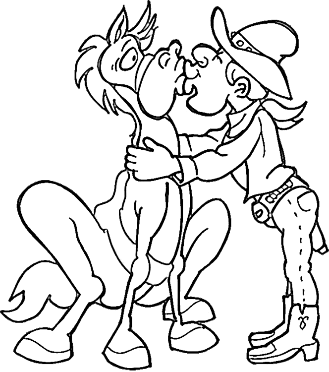 664x750 Cowboy Coloring Pages Free Western 10 Purple Kitty