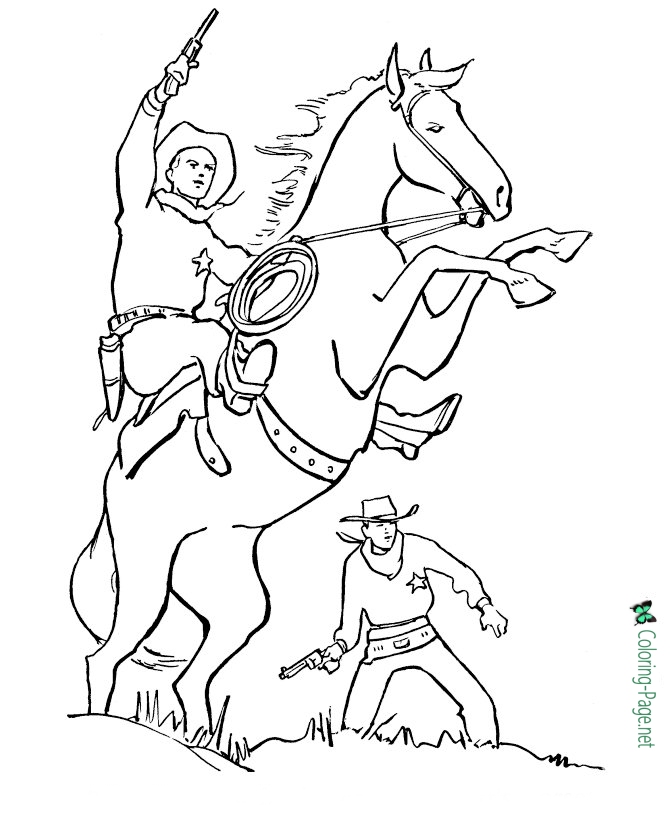670x820 Cowboy Western Horse Coloring Pages