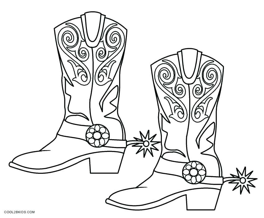 848x700 Cowboy Hat Coloring Page Cowboy Boot Coloring Page Free Cowboy Hat
