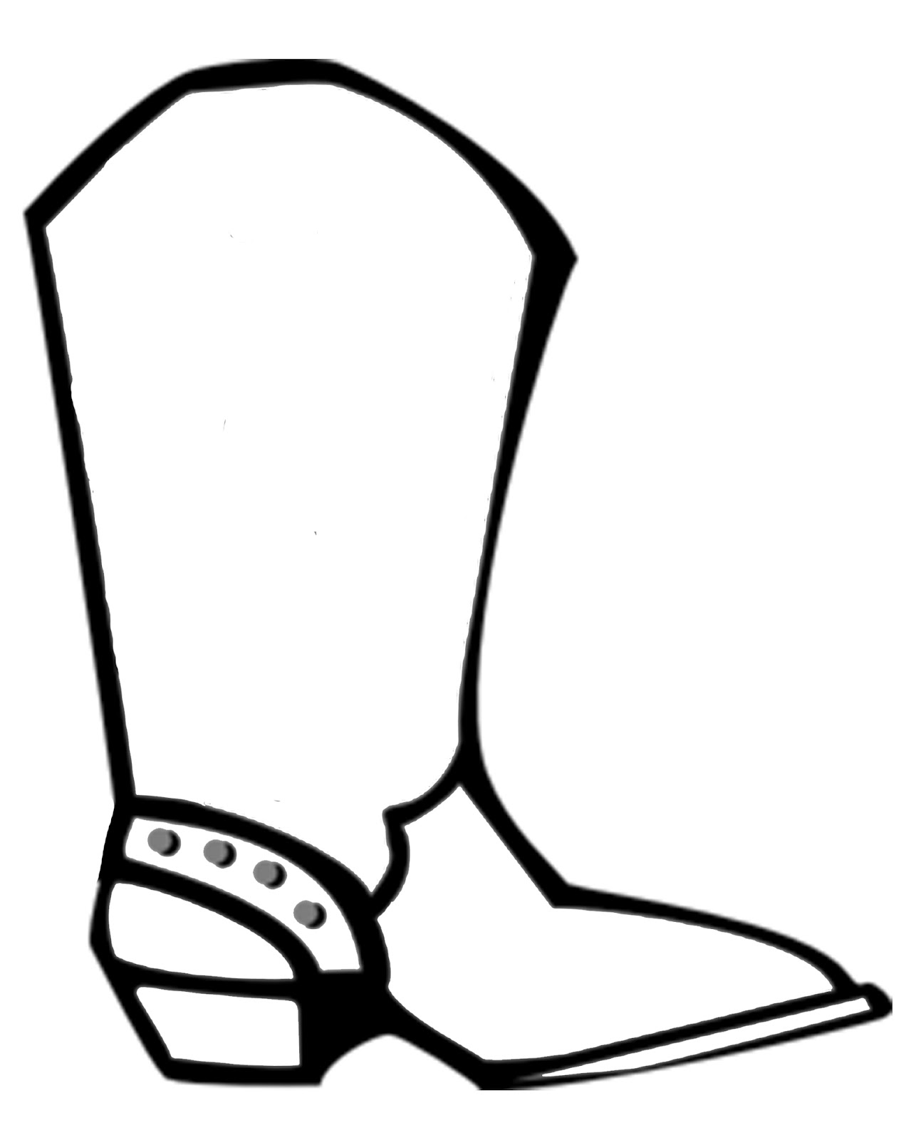 1265x1600 Cowboy Boot Coloring Page Free Printable Pages