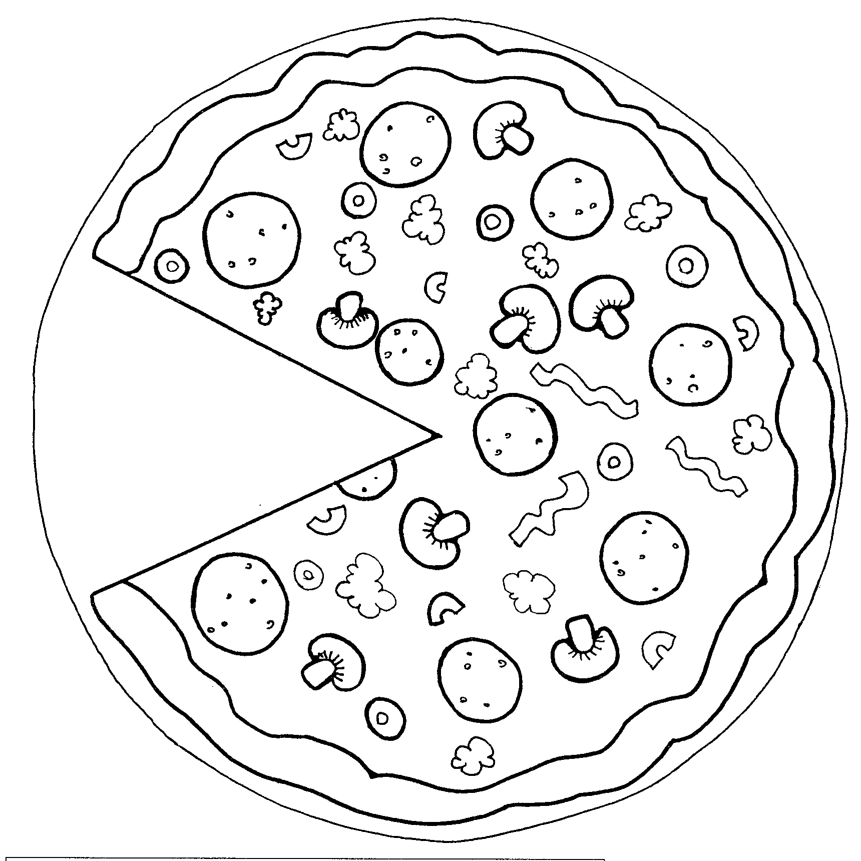 1720x1720 Pizza Coloring Page