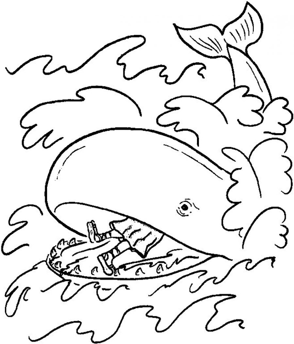 600x700 Jonah And The Whale Coloring Pages Free Printable Coloring Pages