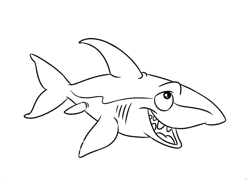 968x768 Shark Coloring Book