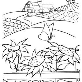 268x268 Corn And Wheat Crops Coloring Pages Farmer Day 823904 Coloring