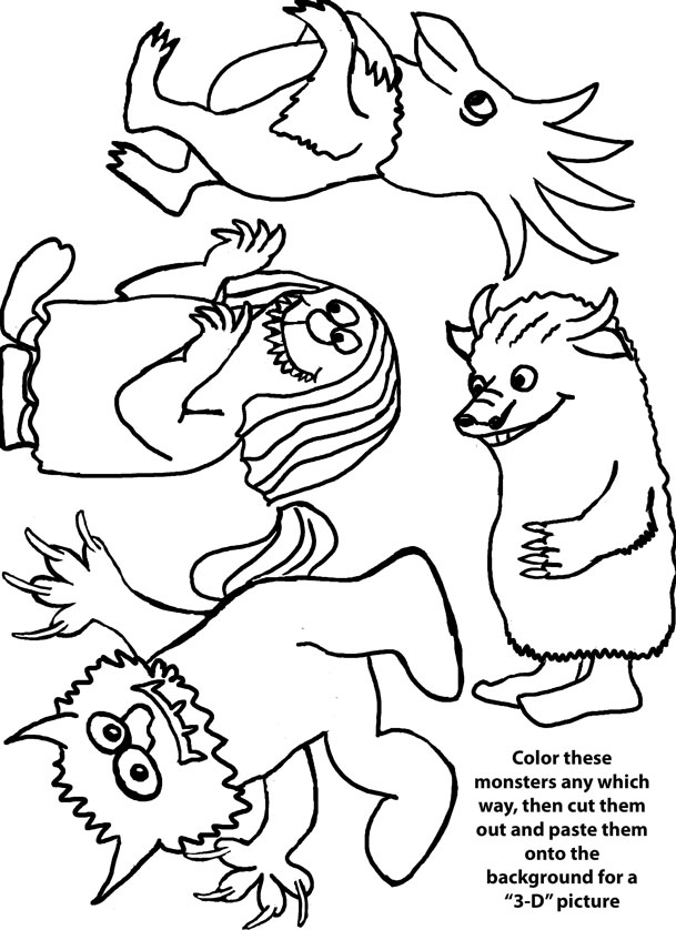 609x838 Where The Wild Things Are Template Download