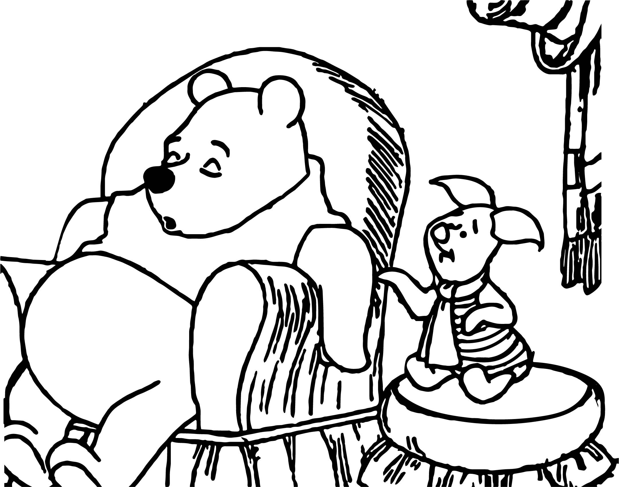 2160x1699 Sleeping Winnie The Pooh Coloring Page Wecoloringpage