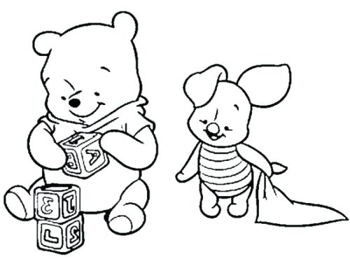 500x370 Baby Winnie The Pooh Coloring Pages The Pooh Coloring Pages