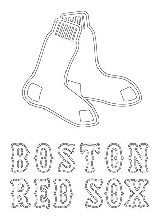 323x430 Boston Red Sox Logo Coloring Page Party Planning
