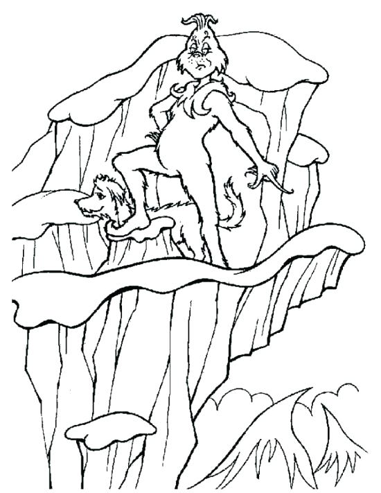 550x711 Grinch Color Page Coloring Pages Free Printable Grinch Whoville
