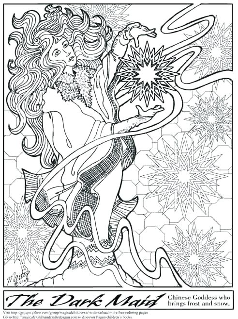 492x657 Coloring Wiccan Coloring Pages Mandala Printable. Wiccan Coloring