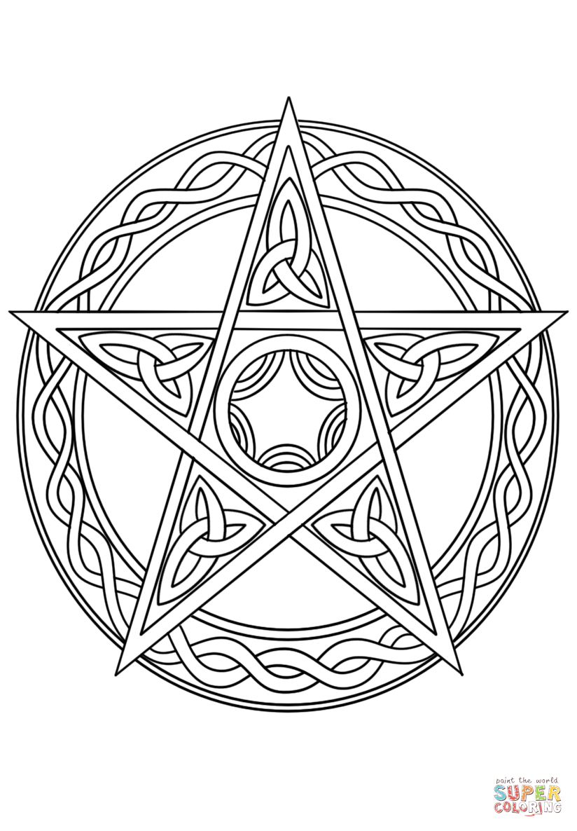 824x1186 Wiccan Pentagram Super Coloring Pages Coloring Wiccan