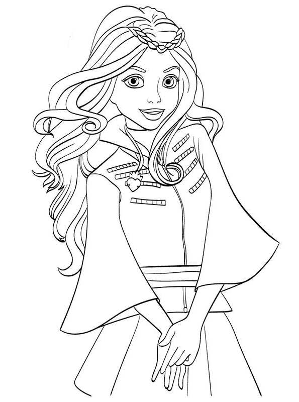 595x800 Kids N 15 Coloring Pages Of Disney Descendant Wicked World