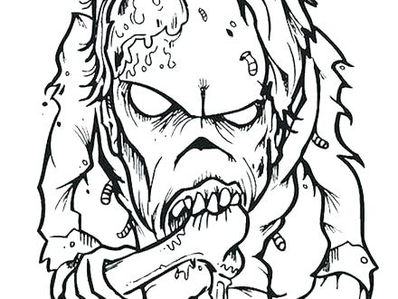 440x330 Creepy Coloring Pages Scary Zombie Coloring Pages Zombie Creepy