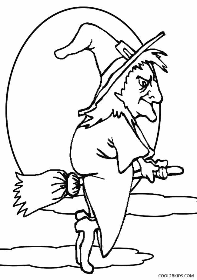 650x924 Printable Witch Coloring Pages For Kids Cool2bkids