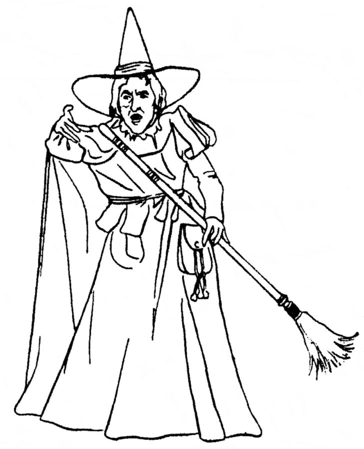 728x898 Wicked Witch Of The West Coloring Pages Wicked Witch Coloring
