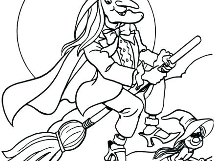 440x330 Witch Coloring Pages Happy Witch Coloring Pages Witches Printable