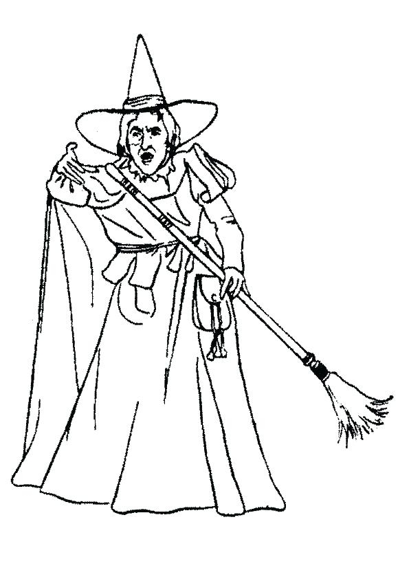 595x842 Wicked Witch Of The West Coloring Pages Wicked Witch Drawing