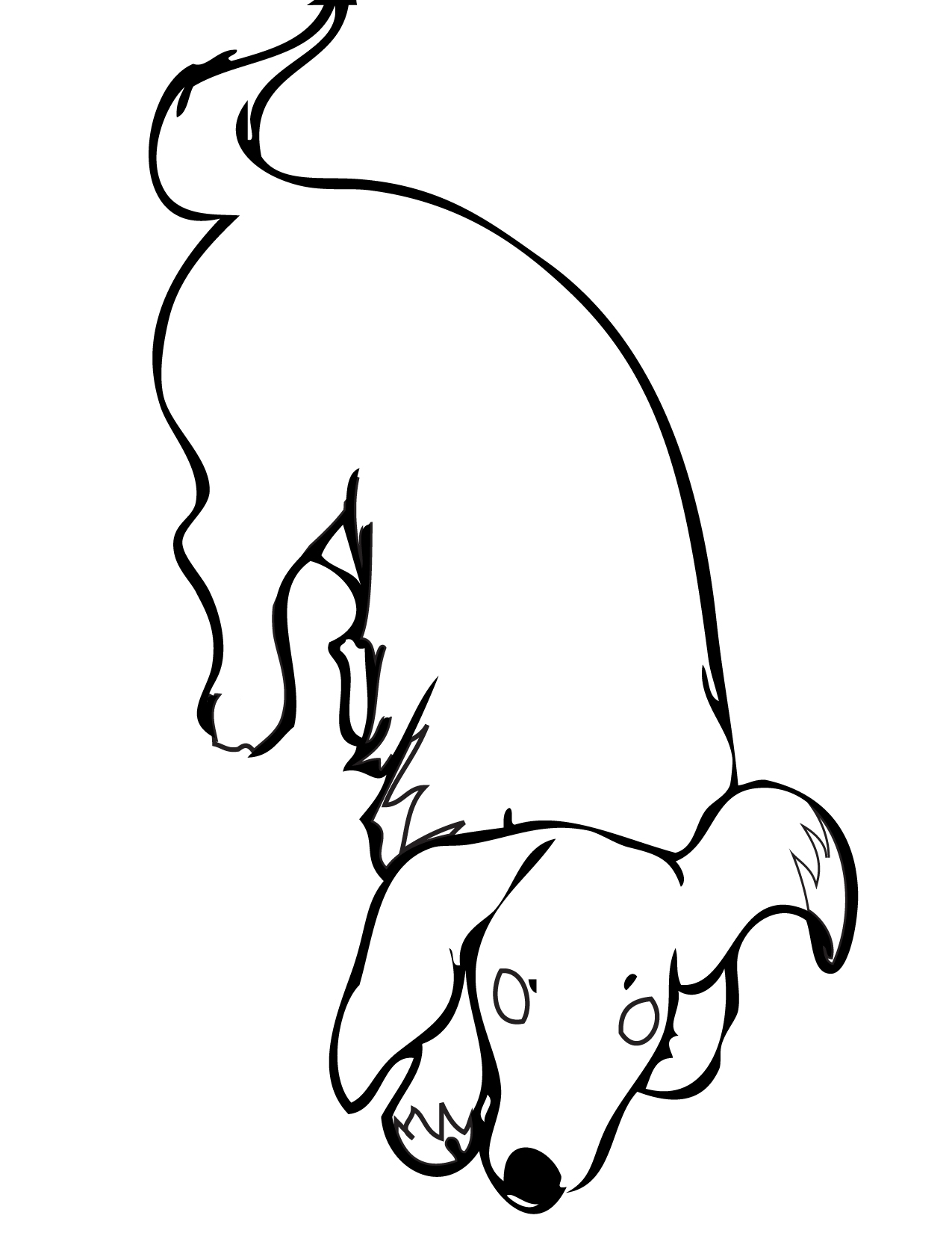 1275x1650 Dachshund Coloring Page